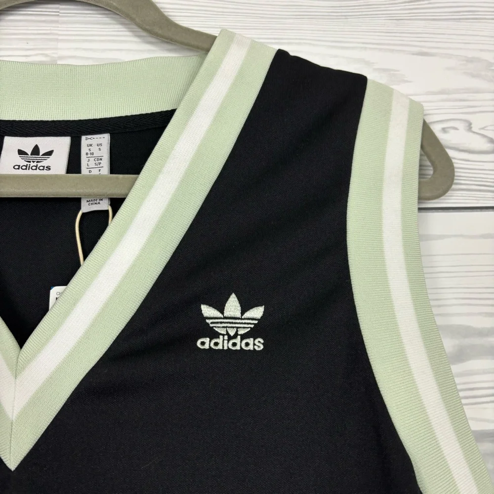 Adidas Originals Neutral Court adibreak sleeveless mini dress black small NWT - Picture 5 of 13